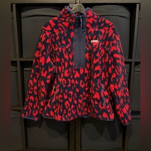 Vineyard Vines Women's Shep Sweatshirt Size M Red/Navy